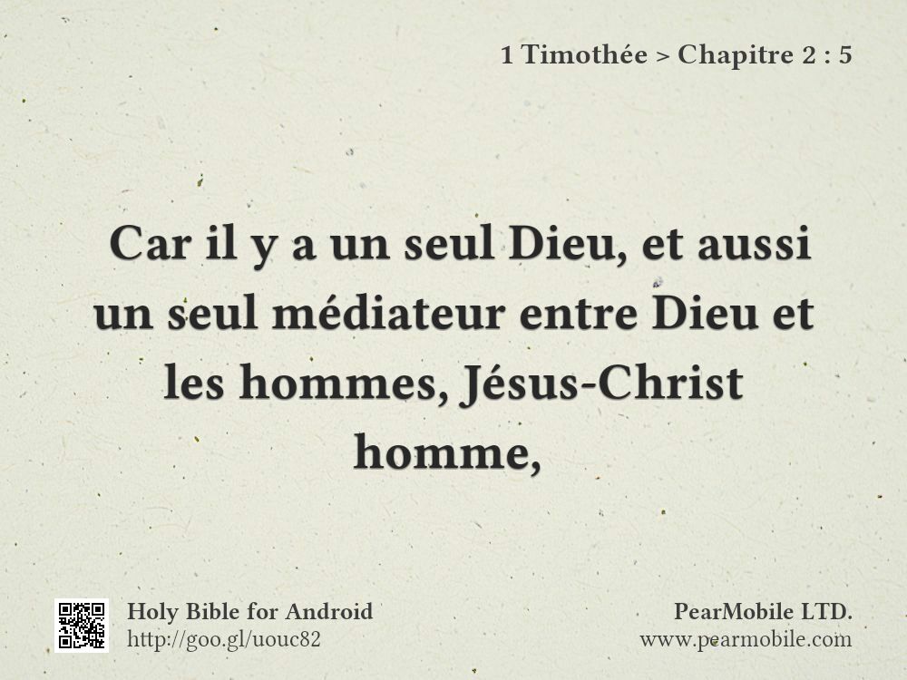1 Timothée, Chapitre 2:5